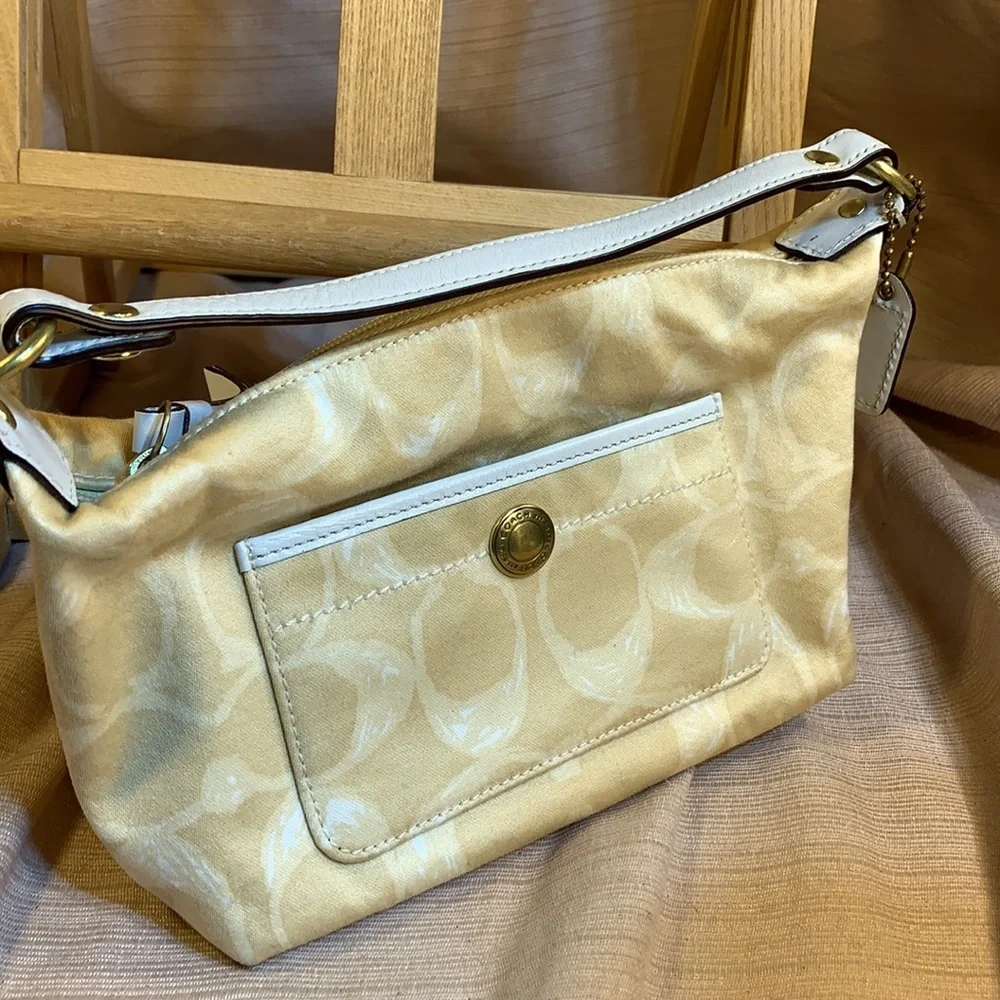 NWOT Coach leather/canvas mini bag w/tag EC